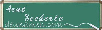 Arnt Weckerle Visitenkarte